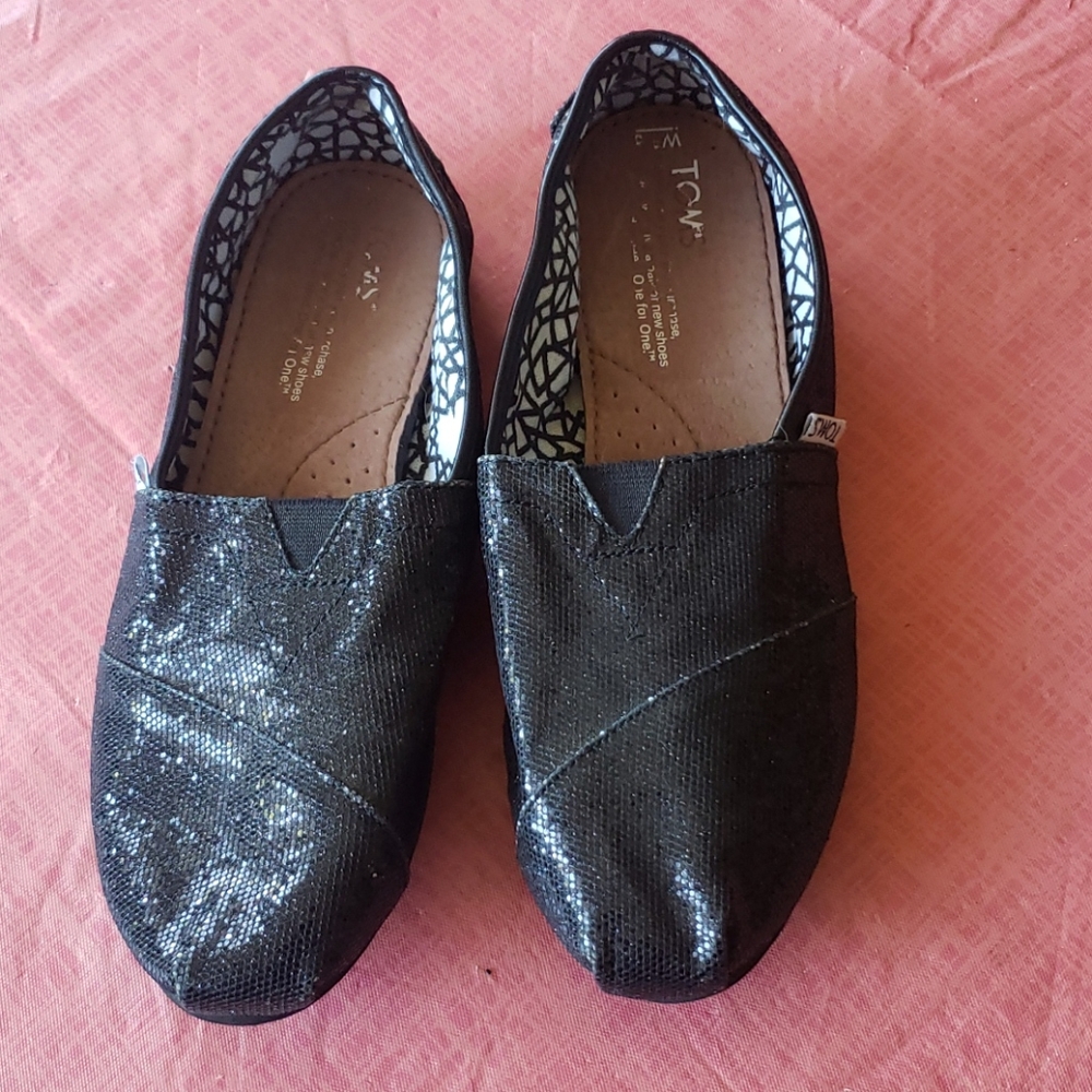 Glitter Black Toms